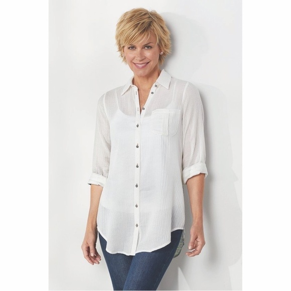 Soft Surroundings Petites Long Weekend Top - Picture 1 of 9